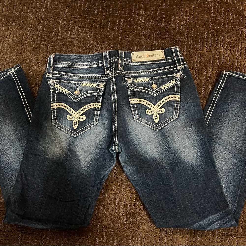 Rock Revival Women's Dark Blue Boot Cut Jeans